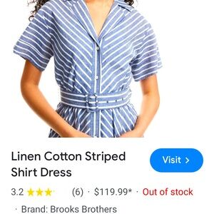 Brooks Brothers Classic tailored shirt dress.